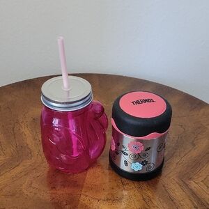Thermos Foogo Vacuum Insulated Jar, Flamingo Cup, New, Used